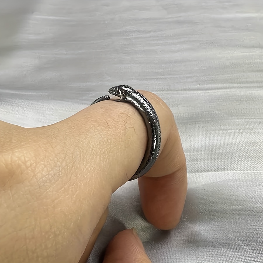 Snake Shape Open Ring Adjustable Alloy Finger Ring Jewelry